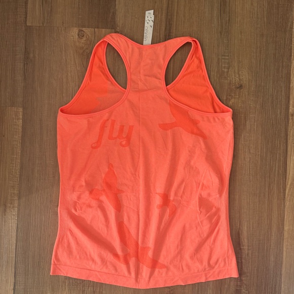 Oiselle Flyte Tank Top XL NWOT neon orange runner - Picture 3 of 4